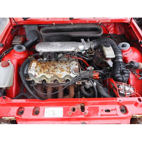 417 - Ford Escort XR3i Cabriolet, 1988, 1597cc.
Spares or repairs.
Reg. E597 YJK. V5 and keys