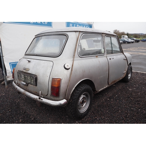 419 - Austin Mini project, 1959, 1275cc.
Very early shell, large round holes in floor, brass door hinges, ... 