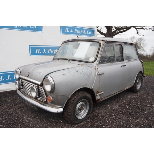 419 - Austin Mini project, 1959, 1275cc.
Very early shell, large round holes in floor, brass door hinges, ... 