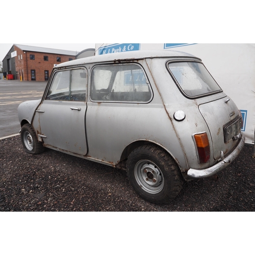 419 - Austin Mini project, 1959, 1275cc.
Very early shell, large round holes in floor, brass door hinges, ... 