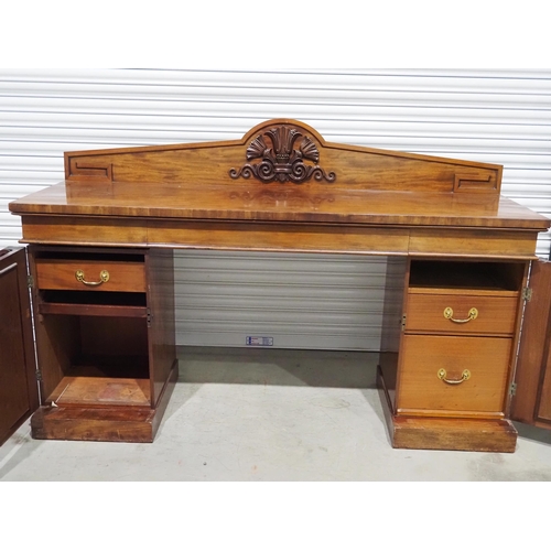 9 - Early century mahogany sideboard with cupboards and drawers 78
