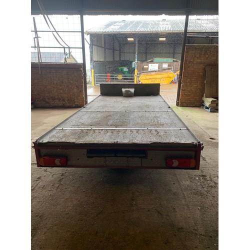802 - Ifor Williams LM 146 trailer. 3.5 Tonne gross weight. 14ft Flat bed complete with steel loading ramp... 