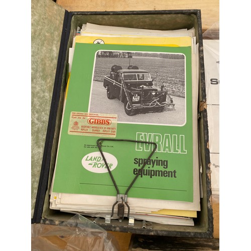 1261 - Box file of agricultural sales leaflets