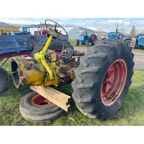 Fordson Super Major rear end with wheels and tyres