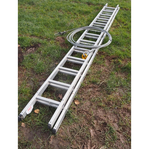 143 - Extending ladder and wire rope