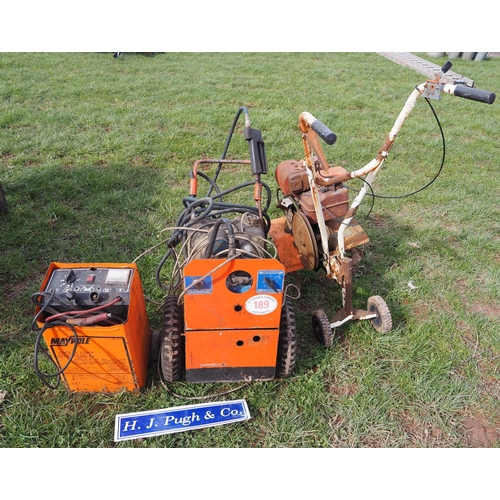 189 - Rotavator, power washer and power charger