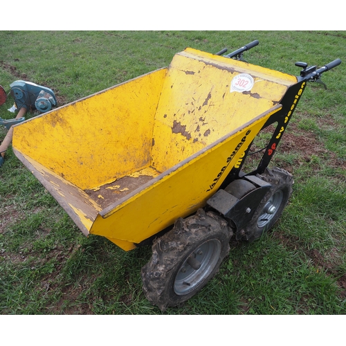 302 - Power barrow ¼ Ton dumper, runs and drives