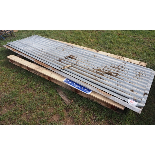67 - Quantity of corrugated roofing sheets