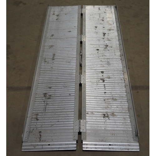 574 - Folding metal ramps 1.8m x 70cm