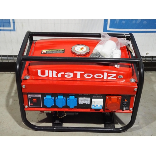 587 - Ultra Toolz 6.5hp generator, unused