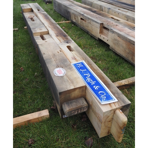 1004 - Machined oak beams 3m x 150mm x 175mm - 2