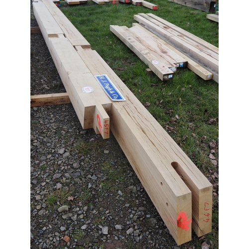 1011 - Machined oak beam 5.9m x 195mm x 245mm - 1 + 1