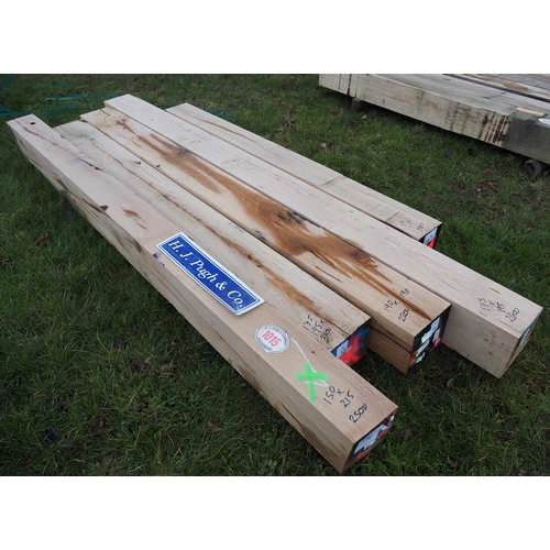 1015 - Oak beams average 2.2m x 175mm x 195mm - 5