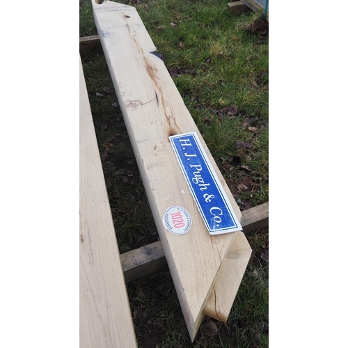 1020 - Machined oak beam 1.8m x 145mm x 245mm - 1