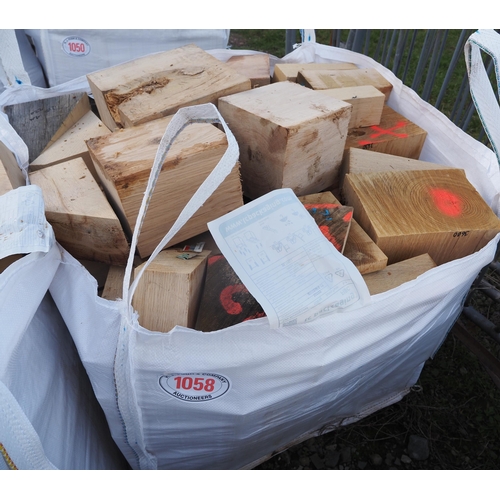 1058 - Bag of hardwood offcuts