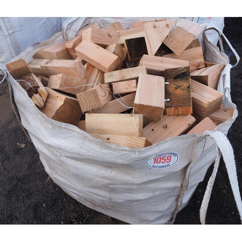 1059 - Bag of softwood offcuts