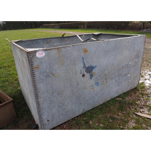 1178 - Galvanised riveted water tank 8 x 5ft