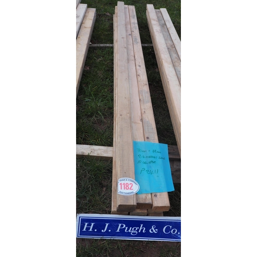 1182 - Softwood timbers 2.4m x 70mm x 48mm - 10