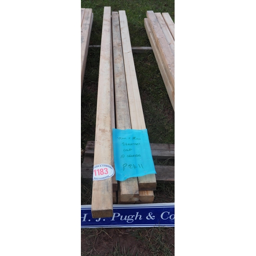 1183 - Softwood timbers 2.4m x 70mm x 48mm - 10