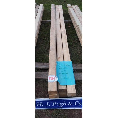 1184 - Softwood timbers 2.4m x 70mm x 48mm - 10