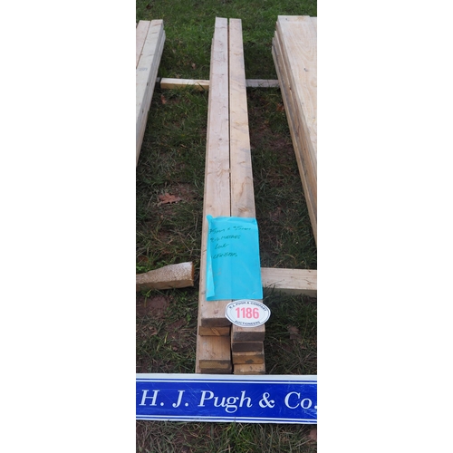 1186 - Softwood timbers 2.4m x 70mm x 35mm - 10