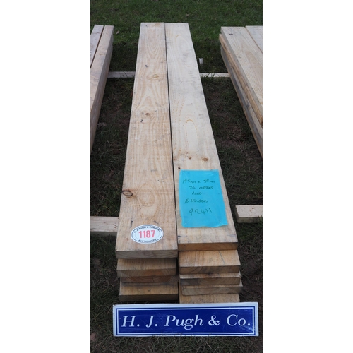 1187 - Softwood timbers 2.4m x 195mm x 38mm - 10