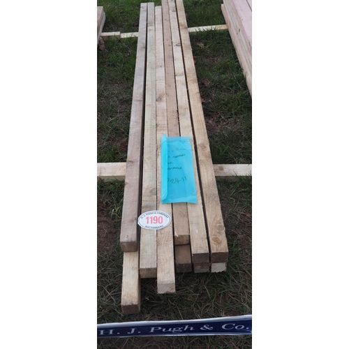 1190 - Softwood timbers 2.4m x 50mm x 50mm - 12