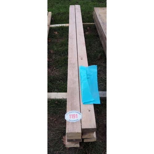 1191 - Softwood timbers 2.4m x 85mm x 35mm - 12