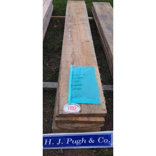 1192 - Hardwood planks 2.4m x 300mm x 30mm - 5