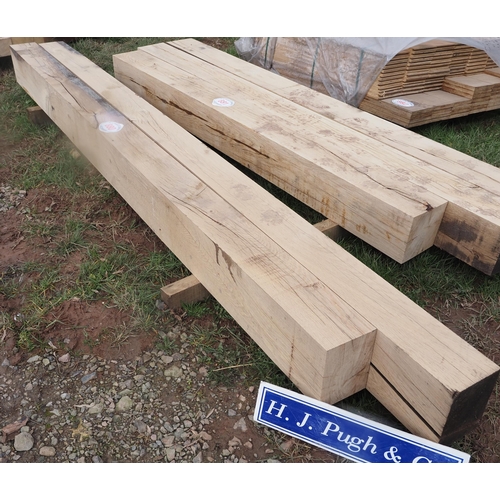 880 - Oak beams 2.75m x 140mm x 200mm - 2