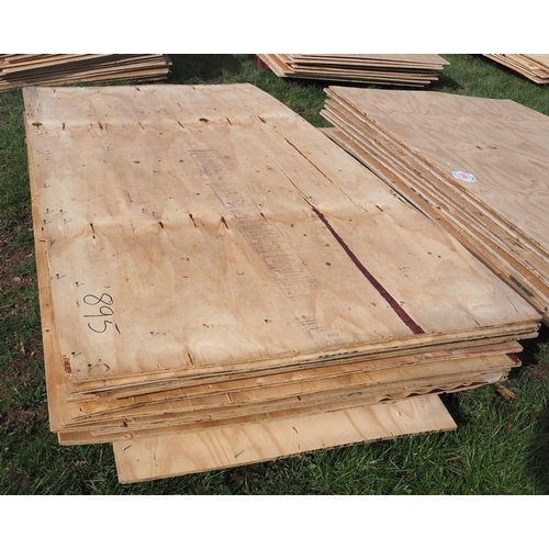 895 - Plywood boards 8' x 4' x 16mm - 10
