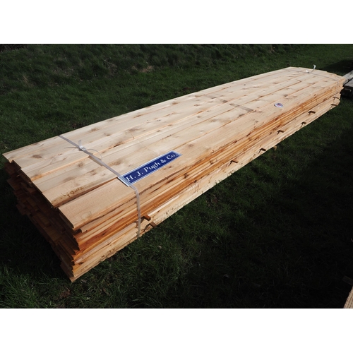909 - Cedar boards 4.8m x 150mm x 25mm - 95