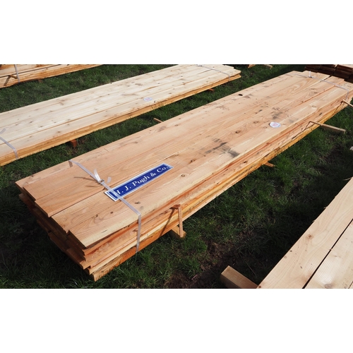 913 - Cedar boards 3.6m x 150mm x 25mm - 50