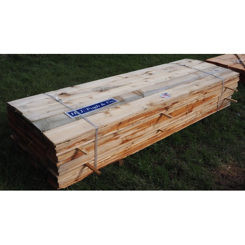 915 - Cedar boards 2.4m x 150mm x mixed - 85