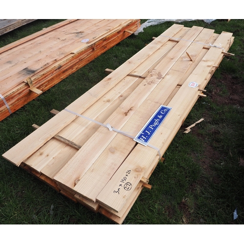 924 - Cedar boards 3m x 150mm x 25mm - 22