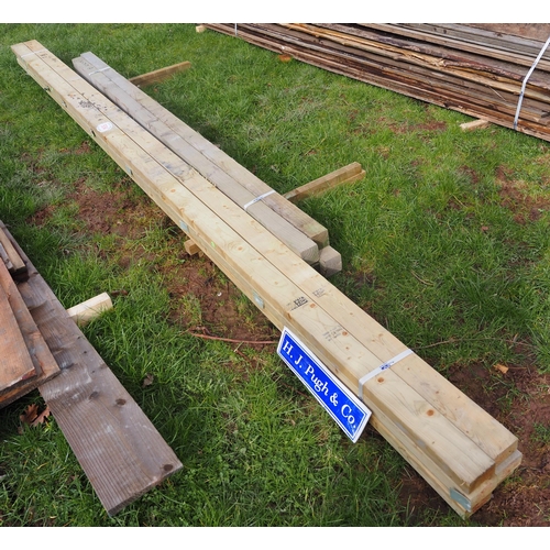934 - Softwood lengths 4.8m x 90mm x 45mm - 6 + 4 others