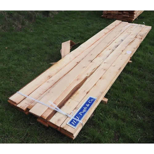 939 - Cedar boards 3.6m x 155mm x 25mm - 20