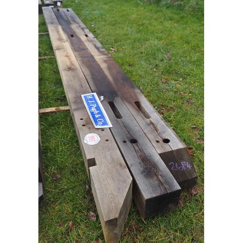 997 - Machined oak beams 5.2m x 175mm x 175mm - 3