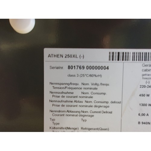 481 - AHT Athens chest freezer with AHT Kinley XL display freezer above. 2.5m long. Natural refrigerant, L... 