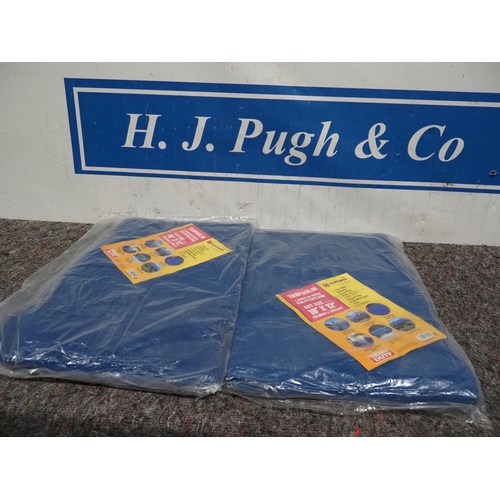 601 - 2 - 18' x 12' Tarpaulins