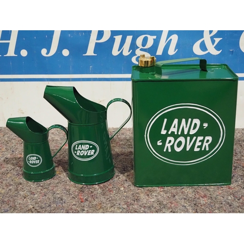 631 - Petrol can and 2 oil cans - Land Rover