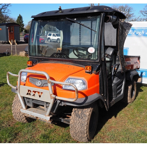 1383 - Kubota Mule, 2011. All works apart from 4WD cable is broken. Showing 2390 hours. Reg. VX60 GSO. V5 a... 