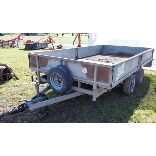 1402 - Ifor Williams twin axle trailer 12 x 6ft c/w ramps