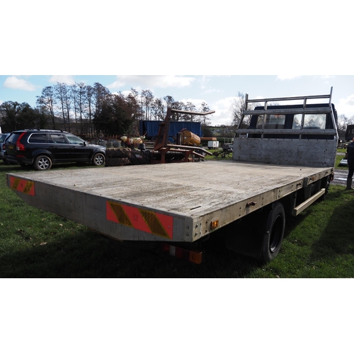 1555 - Ford 20ft flat bed lorry. Reg. F805 LBM. V5 and keys in office