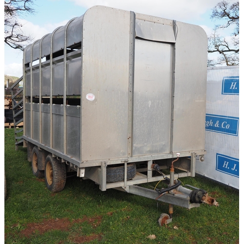 1557 - Gammock stock trailer with sheep decks 10 x 6ft