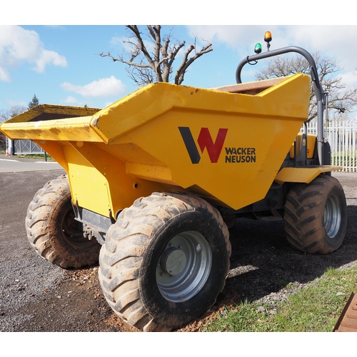 1571 - Wacker Neuson TD9 dumper. Runs and drives, showing 4175 hours. Keys in office