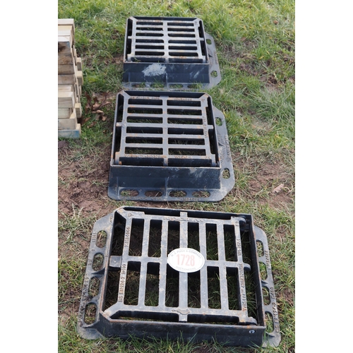 1728 - Large metal drain covers