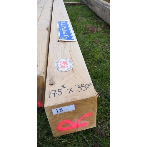 966 - Oak beam 3.5m x 175mm x 175mm - 1