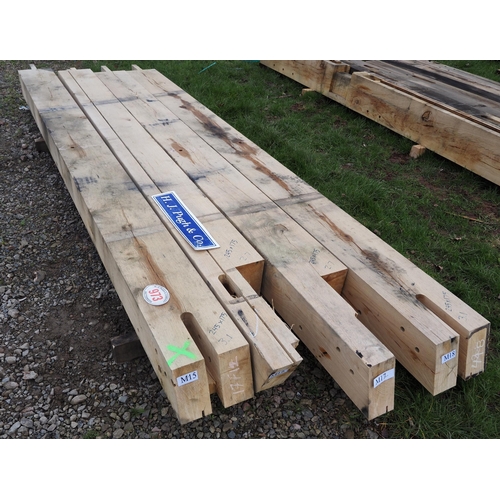 973 - Machined oak beams average 3m x 175mm x 245mm - 4