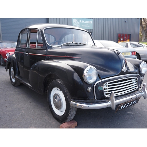 431 - Morris Minor project, 1962, 948cc.
Chassis no. MAS3/984655
Engine no. 619083
Runs and drives, brakes... 